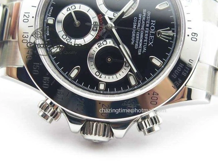 0219 Functional Daytona 116520 Noob Best Edition Black Dial On SS Bracelet A2824 (Same Thickness as Genuine) 3827